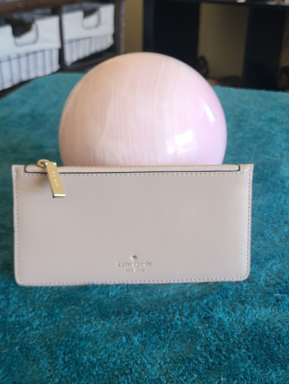 Kate Spade Pale Grey Zipper Pouch